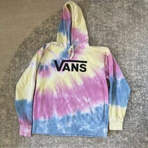 Vans pastel tie dye hoodie size L logo in the front